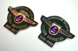 Vaughtons classic car badge restoration, 2024, Sunbeam
